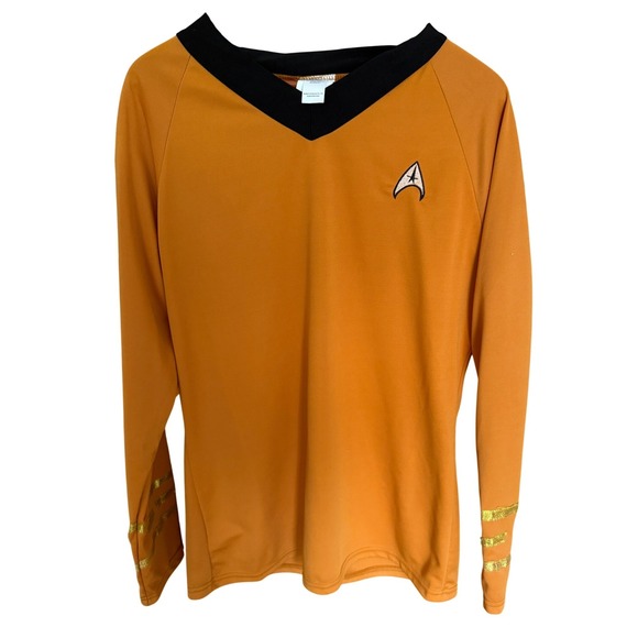 Rubie's Costume Co. Other - Star Trek Captain Kirk Deluxe Costume Shirt Gold Rubies Mens Large Cosplay